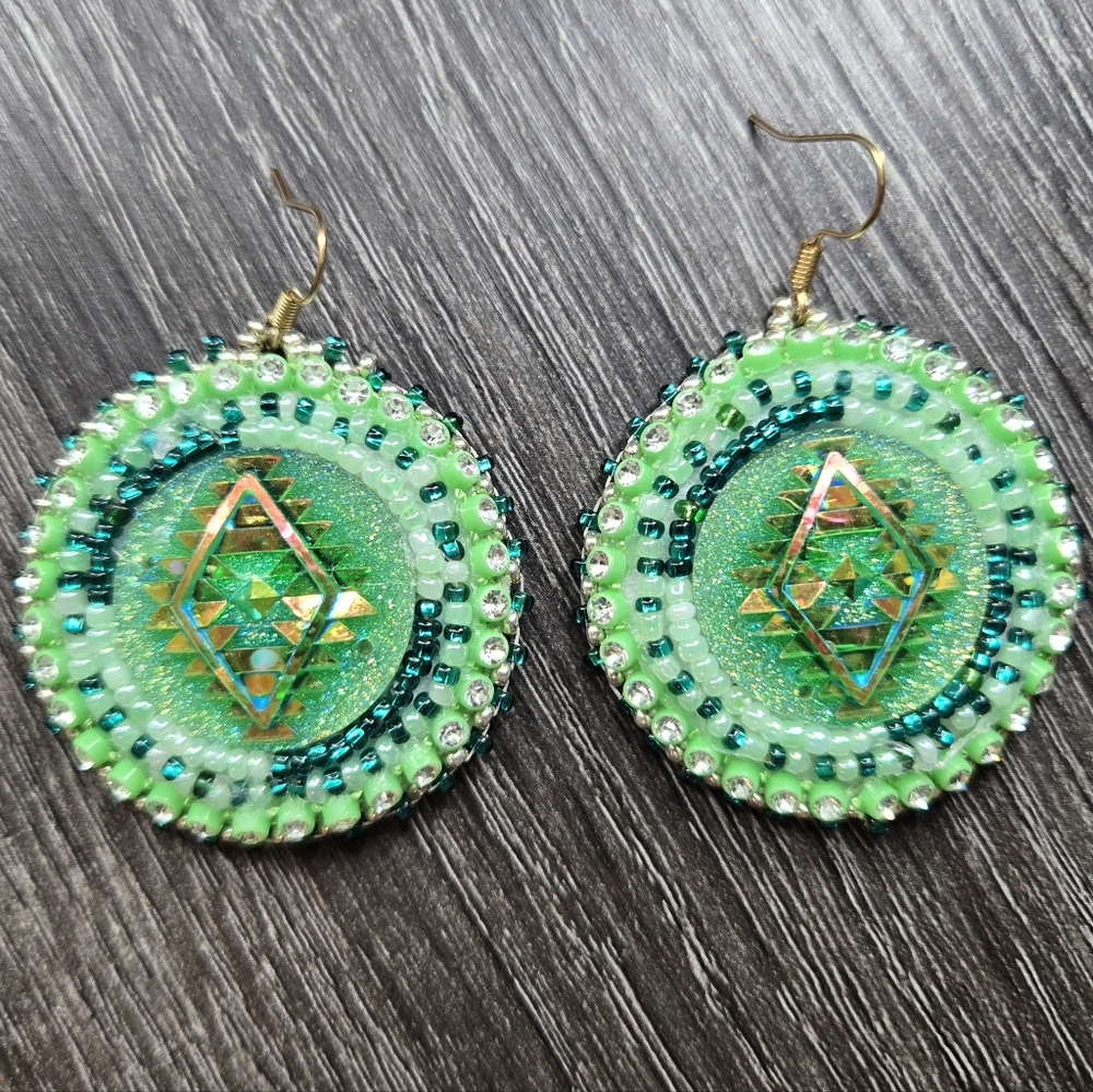 Aboriginal Handmade Beaded Earrings